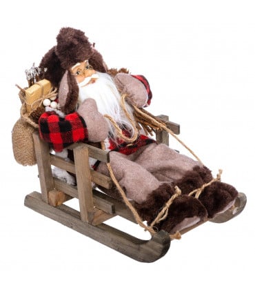 Santa 30Cm On Sledge Santa 30Cm On Sledge