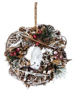 Natural Wood Wreath 19Cm