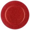 Glitter Pres. Round Plate Red
