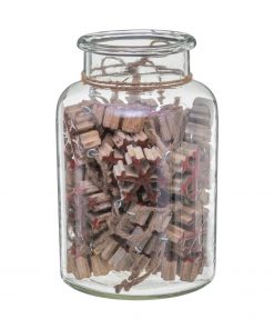 Wood Flake Into Jar Red