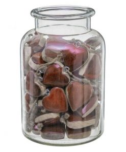 Wood Heart Into Jar Amber