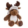 Moose Plush Brown W/Hat H25Cm