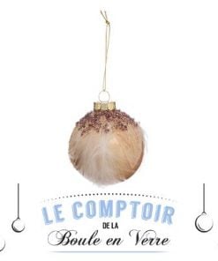 Glass Ball 70Mm Feather Beads