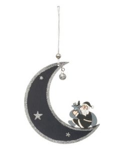 Wooden Moon Santa Hang
