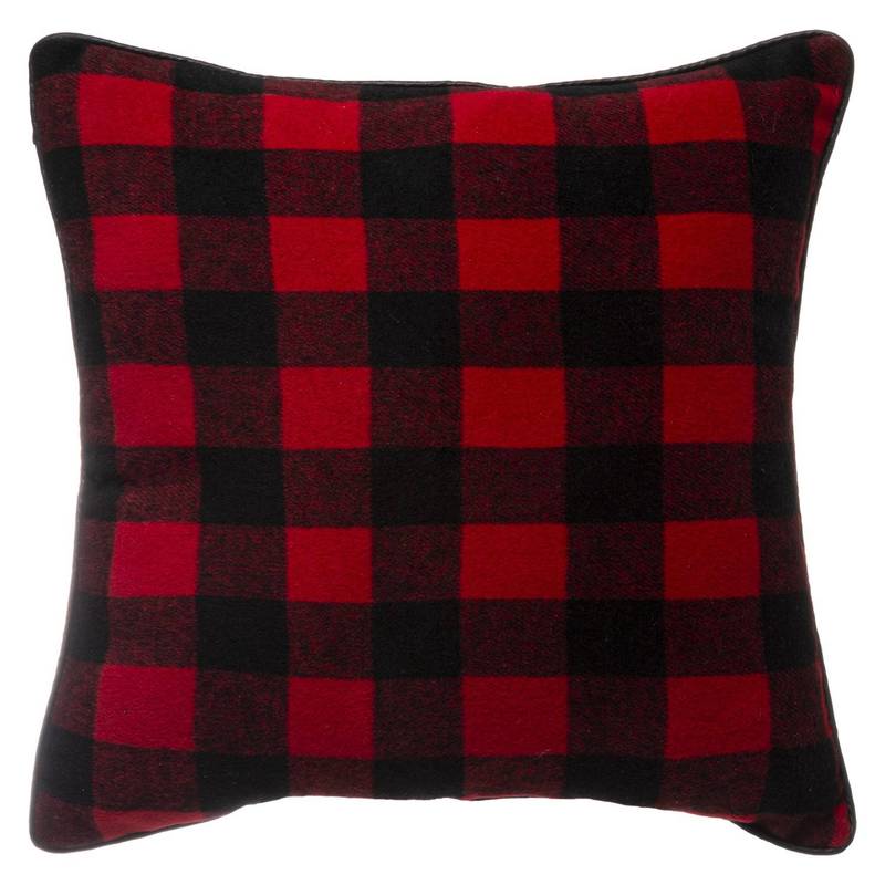 Red Blk Check Cushion 45Cm Red Blk Check Cushion 45Cm