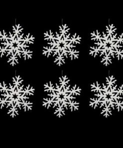 Hanging Plf Snowflakes X 6