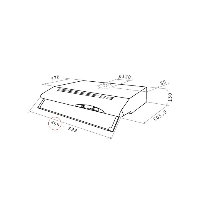 I11352-1 Elica Concorde Cooker Hood 60cm
