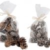 Bag Pinecones Brown/White Wash 100Gr Assortment Of 2 Bag Pinecones Brown/White Wash 100Gr Assortment Of 2