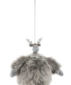 Reindeer Hanging Fake Fur/Poly Grey