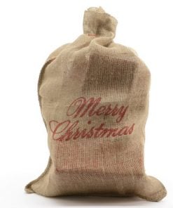 Jute Gift Bag Merry Christmas