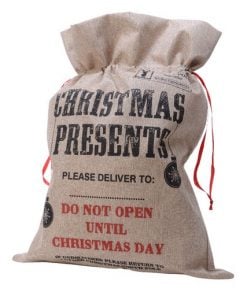 Jute Gift Bag Christmas Present