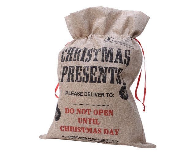 Jute Gift Bag Christmas Present Jute Gift Bag Christmas Present