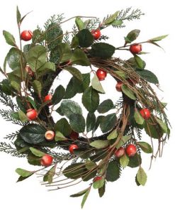 Deco Wreath Pomegranate Leaves
