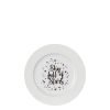 Mila Decoration Plate Text Black - D28Cm