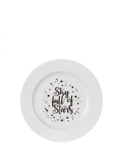 Mila Decoration Plate Text Black - D28Cm