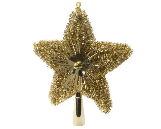 Tree Top Star With Tinsel Tree Top Star With Tinsel