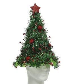 Tins Hat Christmas Tree With Red Star