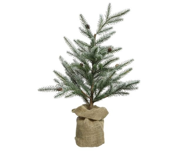 Snowy Mini Tree In Jute Bag Snowy Mini Tree In Jute Bag