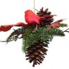 Pinecone Hanger With Bird