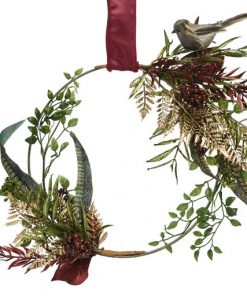Decoration Ring Wreath With Bird
