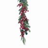 Decorated Garland With Red Glitter
