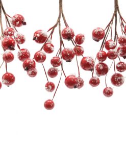 Foam Berry Hanger With Snow
