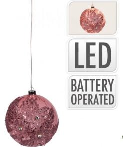 Led Ball Glass Flower 15Cm