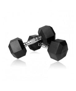 5Kg Rubber/Chrome Hex Dumbbell  1 Piece