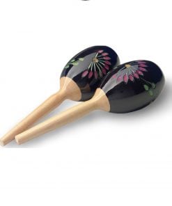Stagg Wood Maracas Oval 19Cm Black