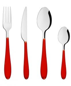24 Pieces Cutlery Set Pop Red