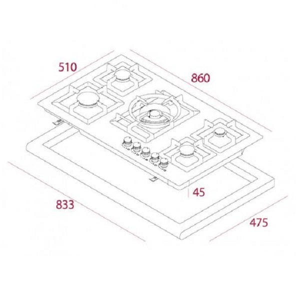 I113884-1 Teka Cooker Top 90cm