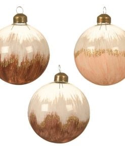 Bauble Glass Gold Glitter