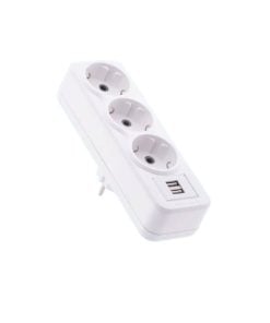 FAR 2 Gang Plug Socket With Switch And Usb Charger
