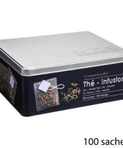 Tea Box Black Embossed