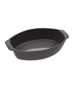 Grey Ceramic Oval Dish 35 X 21