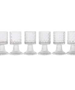 Set Of 6 Glass Cups Faro