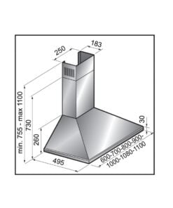 Delonghi Cooker Hood 90 Cm