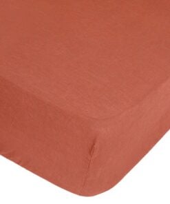 Fitted Sheet 100 Lin Terracotta 160X200