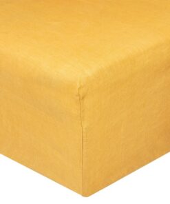 Fitted Sheet 100 Lin Ocher 160X200