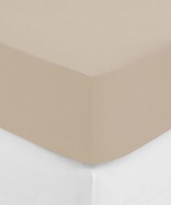 Fitted Sheet Percale Beige 160X200