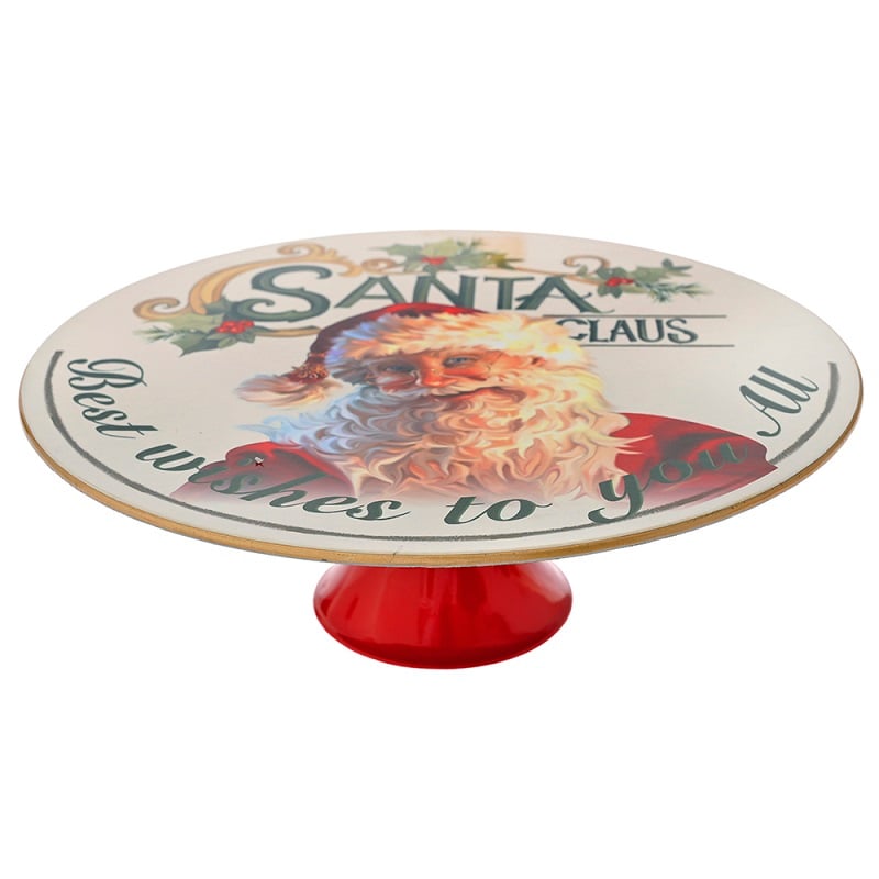 Cake Stand-Santa 29X29X12cm Cake Stand-Santa 29X29X12cm