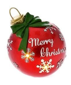 Red Polyresin Ball 12X12X13