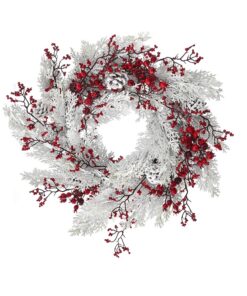 Snowy Wreath- Red Berries 55