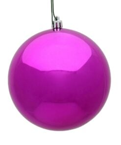 8In Fuchsia Shiny Ball Uv Cap 20Cm