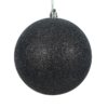 8In Black Glitter Ball Cap 20Cm 8In Black Glitter Ball Cap 20Cm