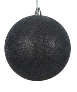 8In Black Glitter Ball Cap 20Cm
