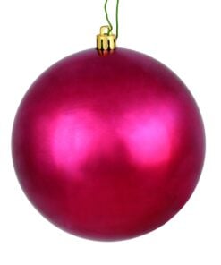 8In Berry Red Shiny Ball Uv 20Cm