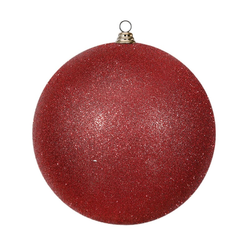 15.75In Red Glitter Ball 15.75In Red Glitter Ball