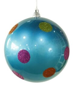 8In Turquoise Candy Polka Ball 20Cm