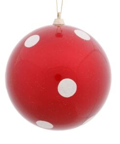 8 Red Candy Polka Dot Ball 20Cm